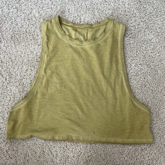 Yellow Lululemon Crop Tank, Size 8 (small) - Picture 1 of 3